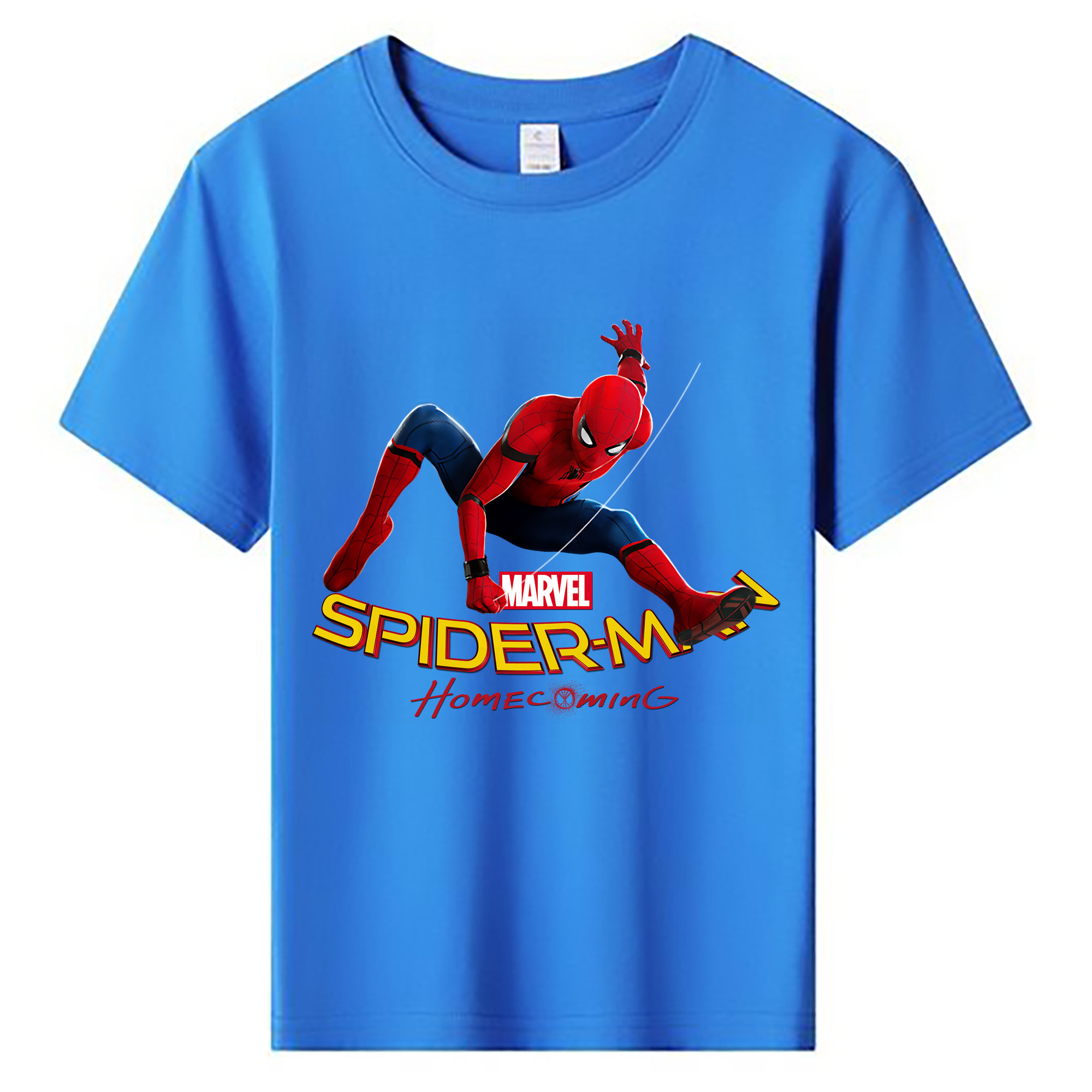 （画像用） Spider Man スパイダーマン 綿100％キッズTシャツ（フロントプリント）